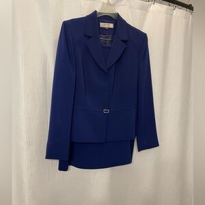 Tahari ASL Women's Deep Purple Tailored Two-Piece Jacket Suit Skirt